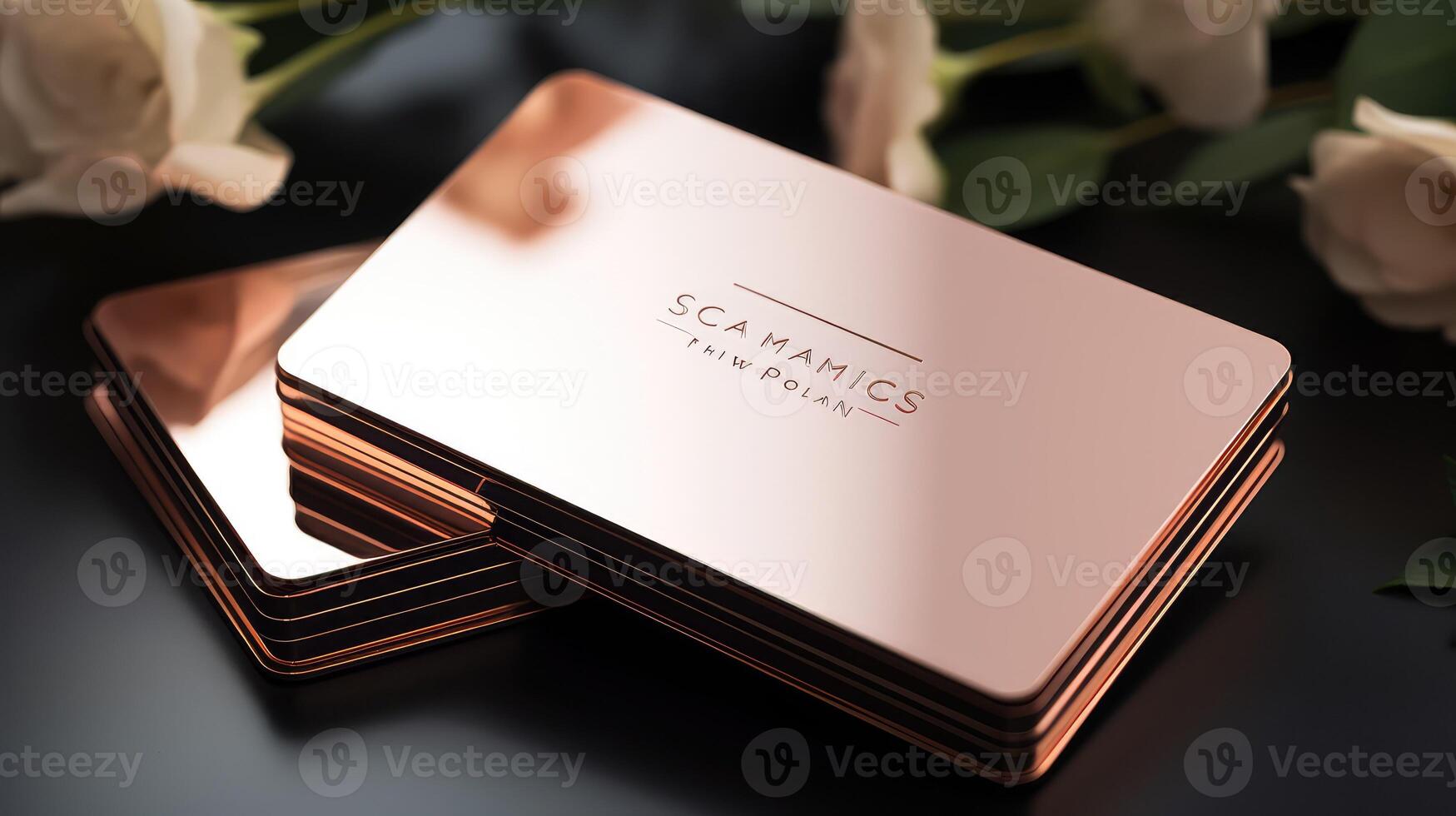 stylish rose gold font photo