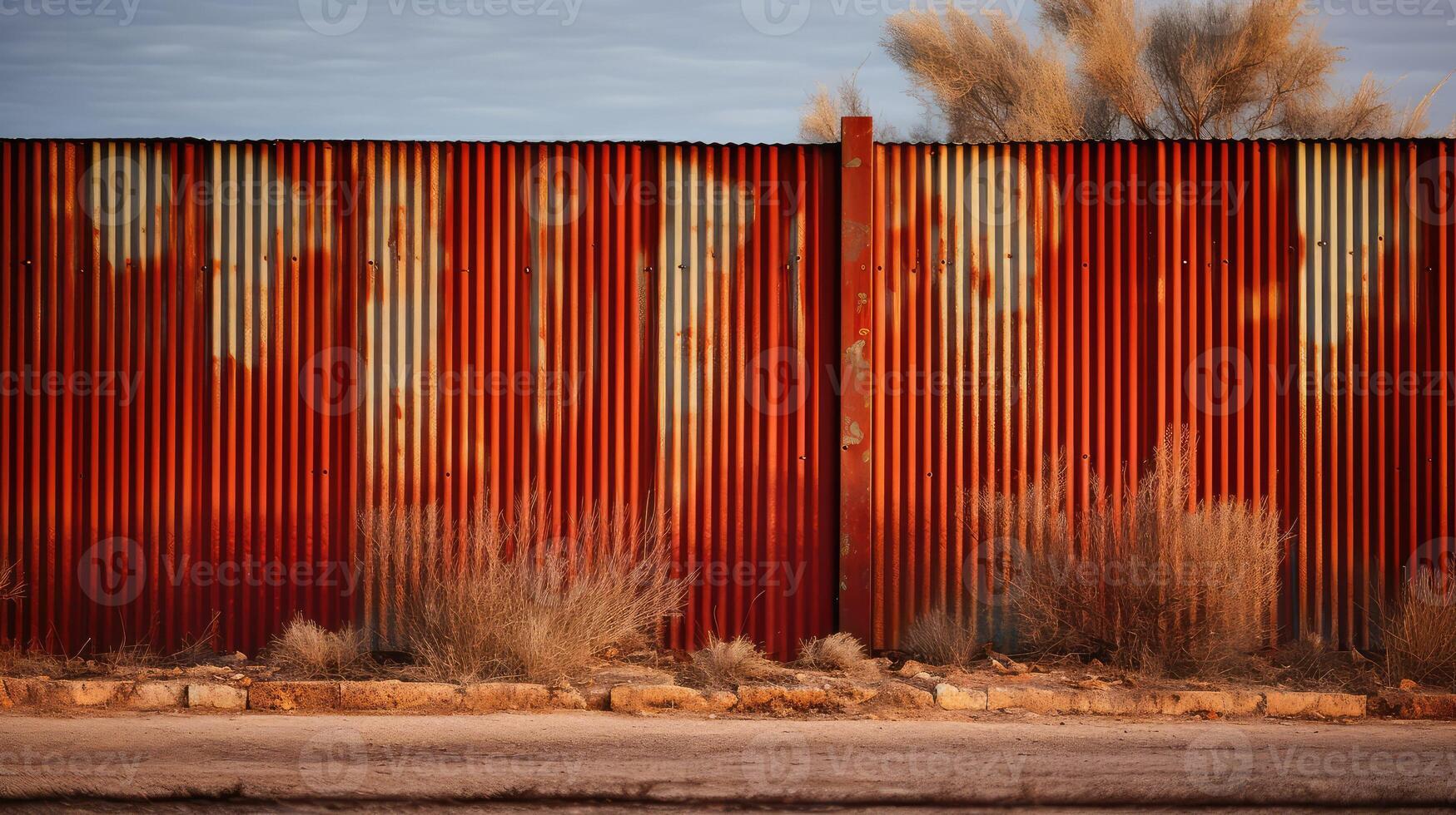 surface red corrugated metal photo