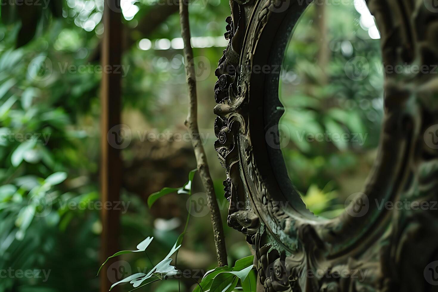 A mirror in a room photo
