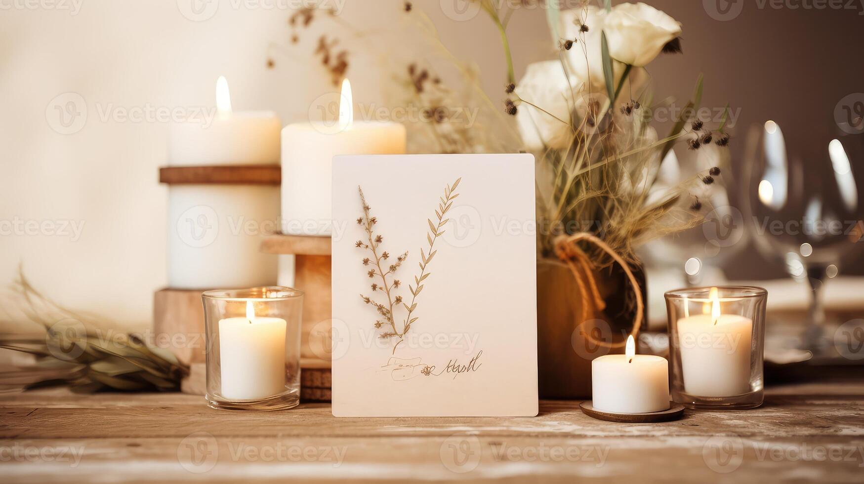 rustic wedding table card photo