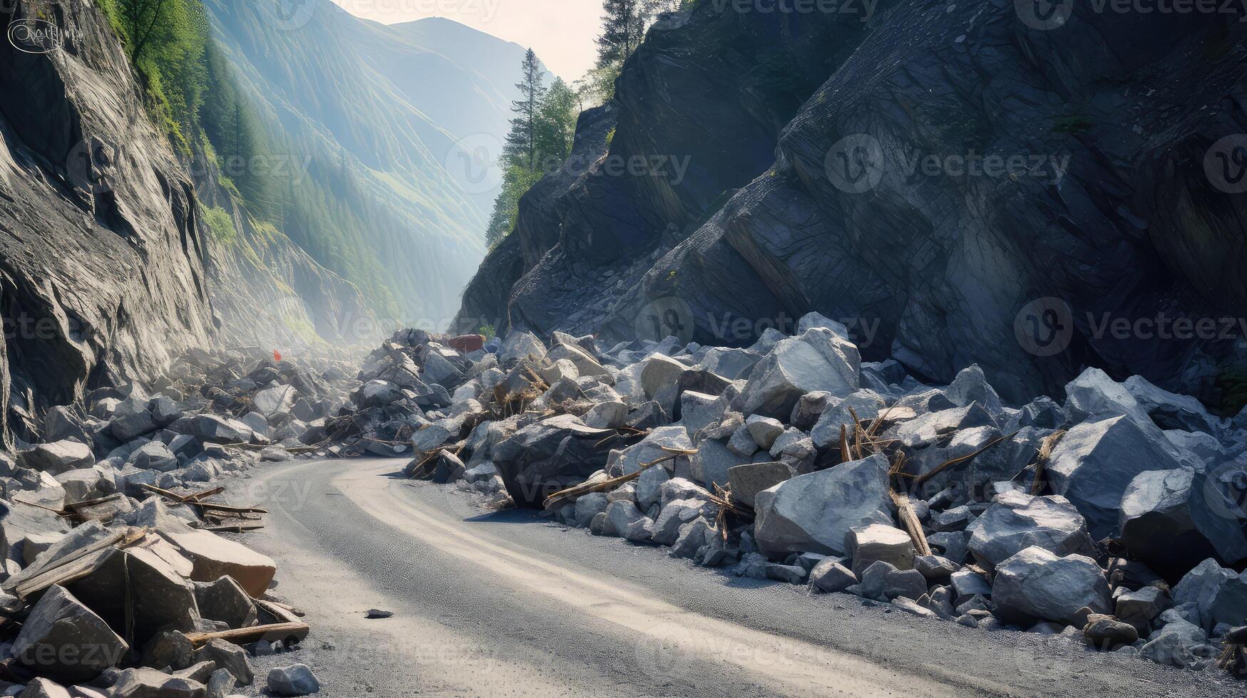 boulders road blocked photo