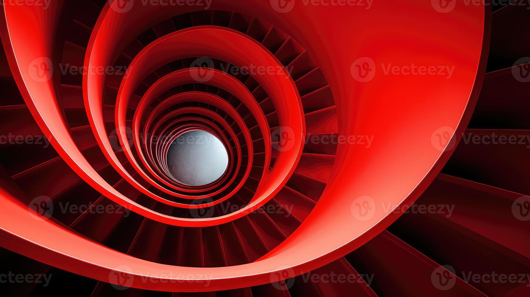 staircase red spiral photo