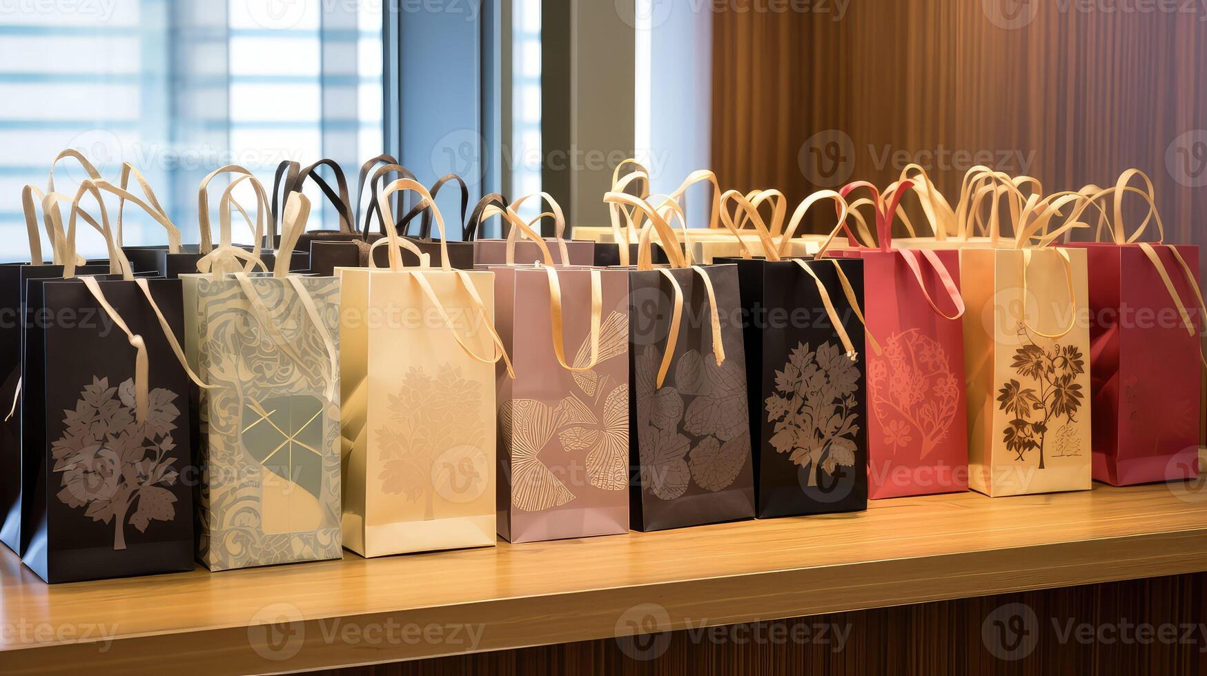 colorful paper gift bag photo
