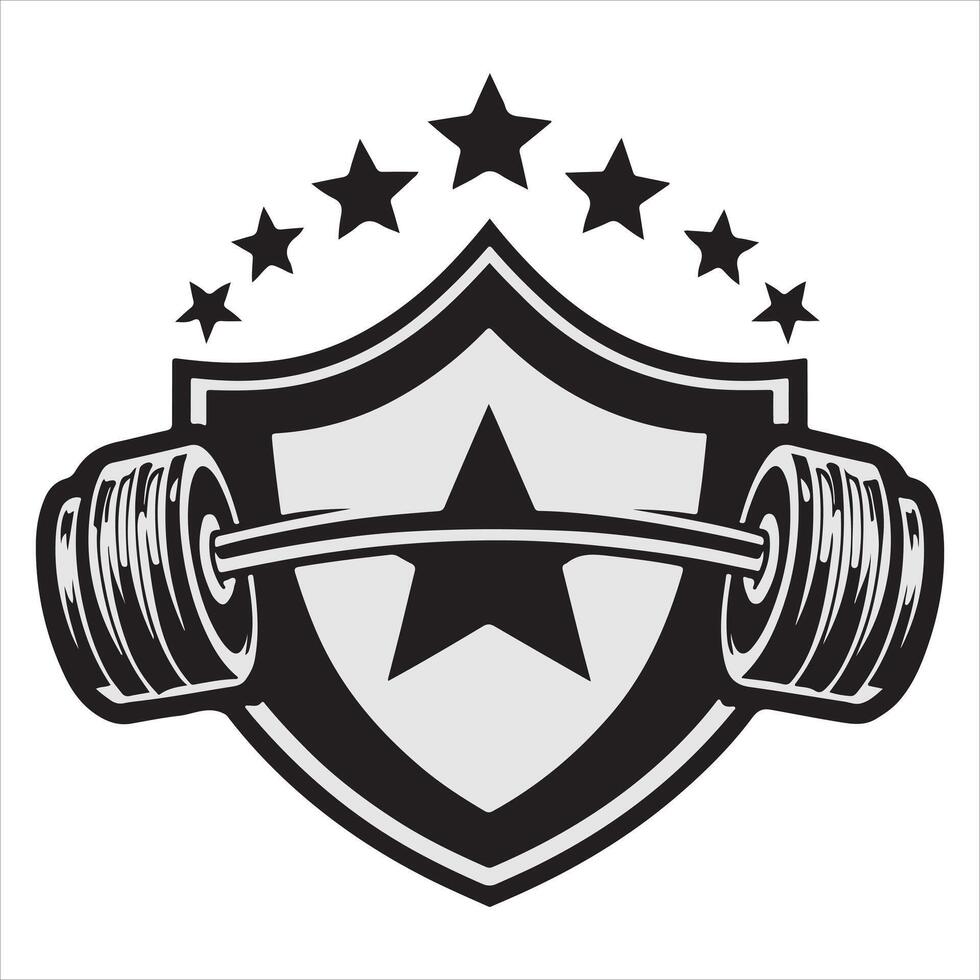 best gym logo design template vector