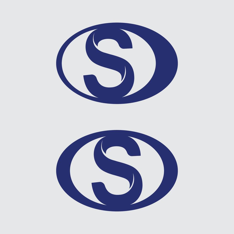 Business corporate letter S logo design letter set with ring vector