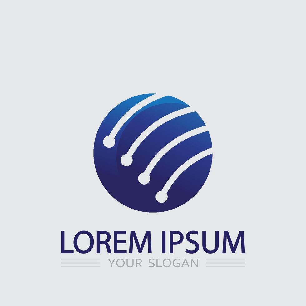 Business icon and logo design graphic globe and earth vector