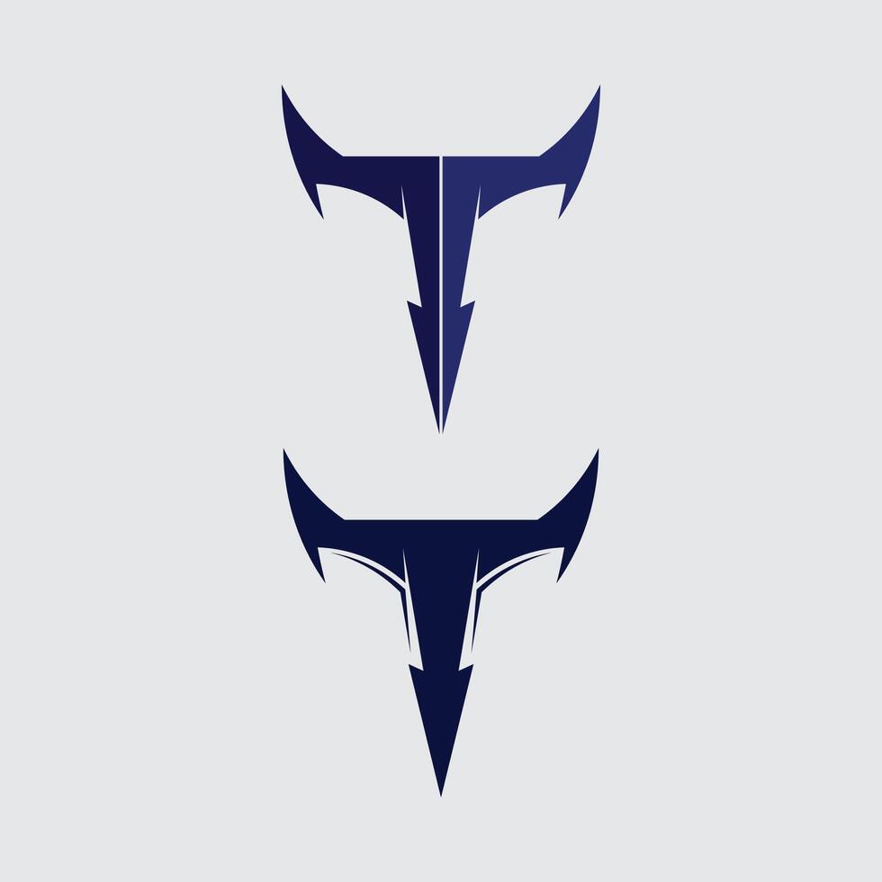 letter T logo image and font T design graphic T set logo vector