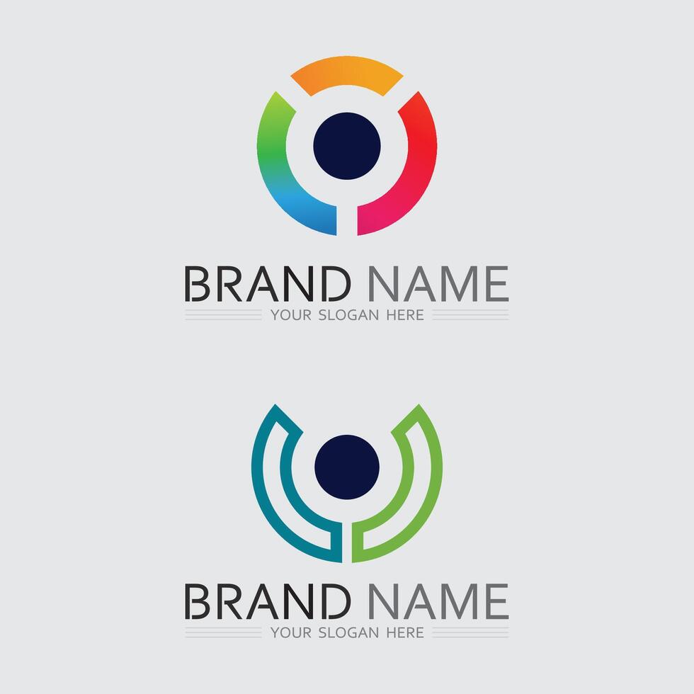 O ring logo business and circle logo design creative vector