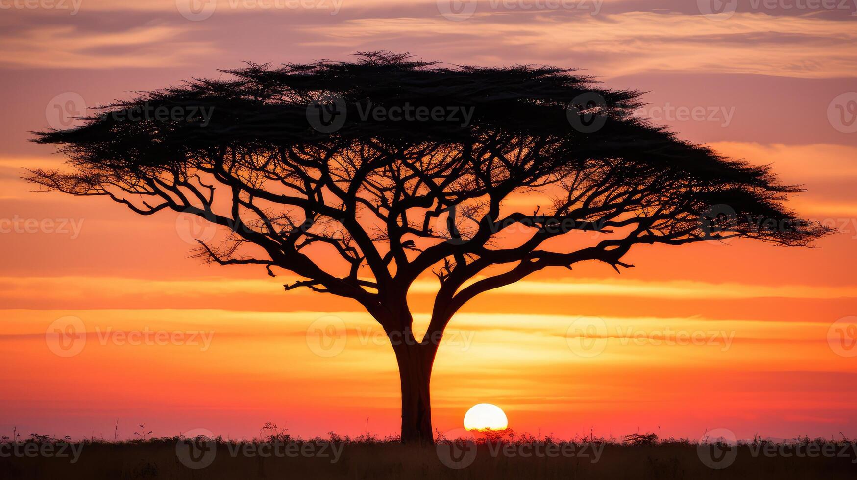branches acacia tree silhouette photo