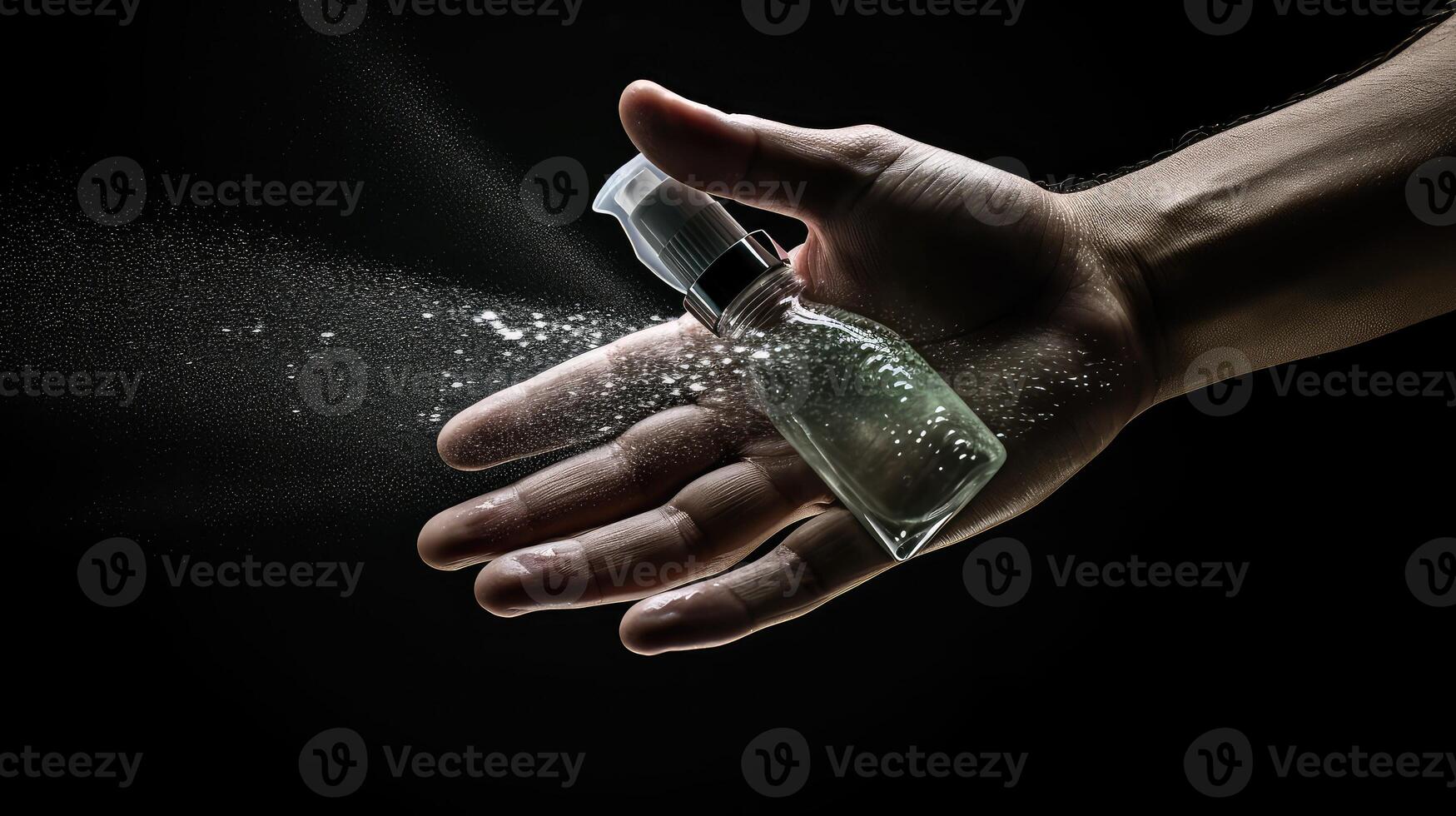 hygiene hand spray bottle photo