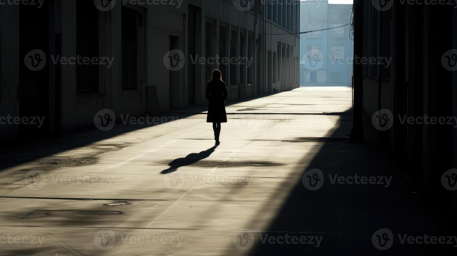 urban loneliness black woman photo