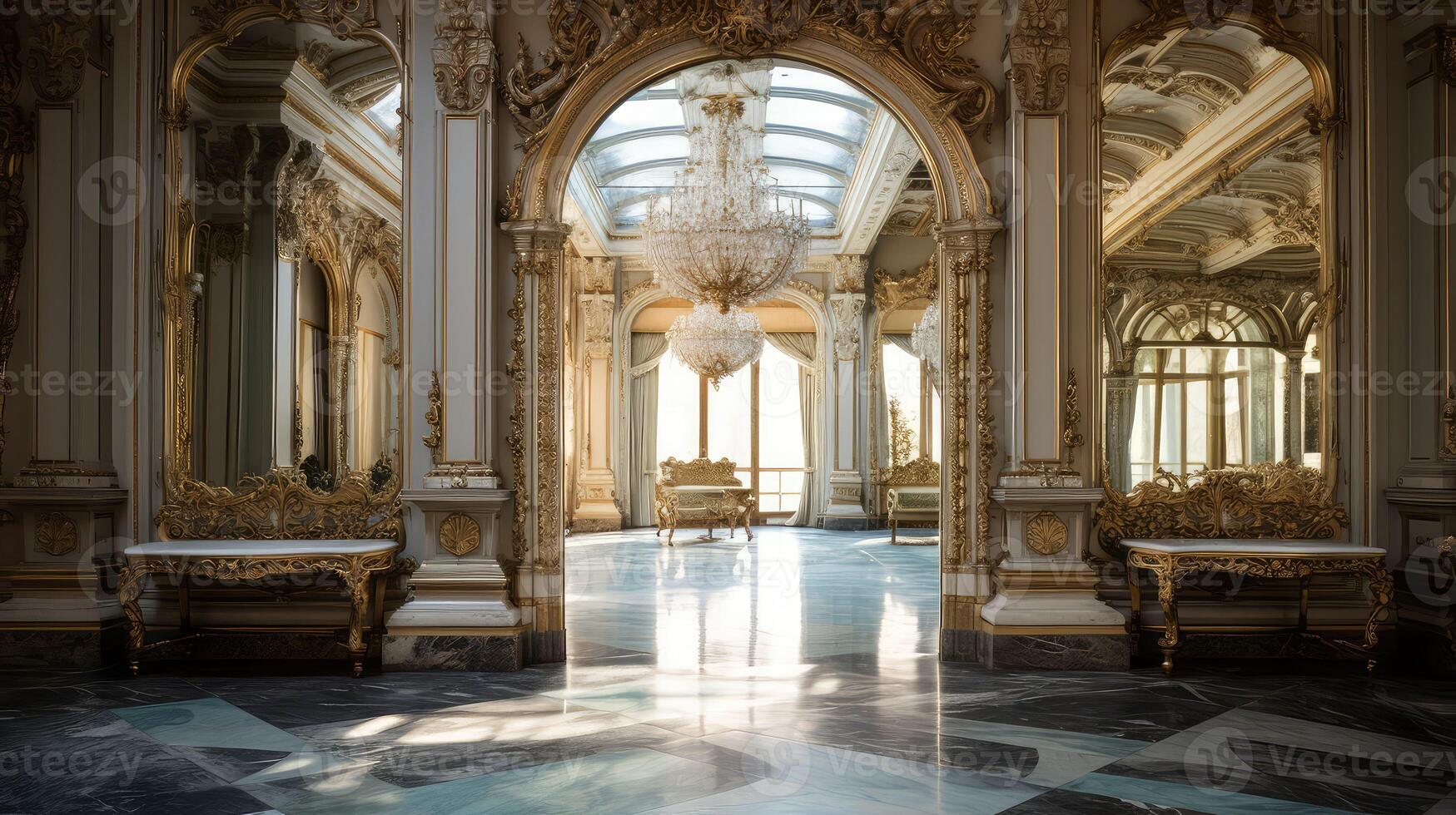 hallway mirror on photo