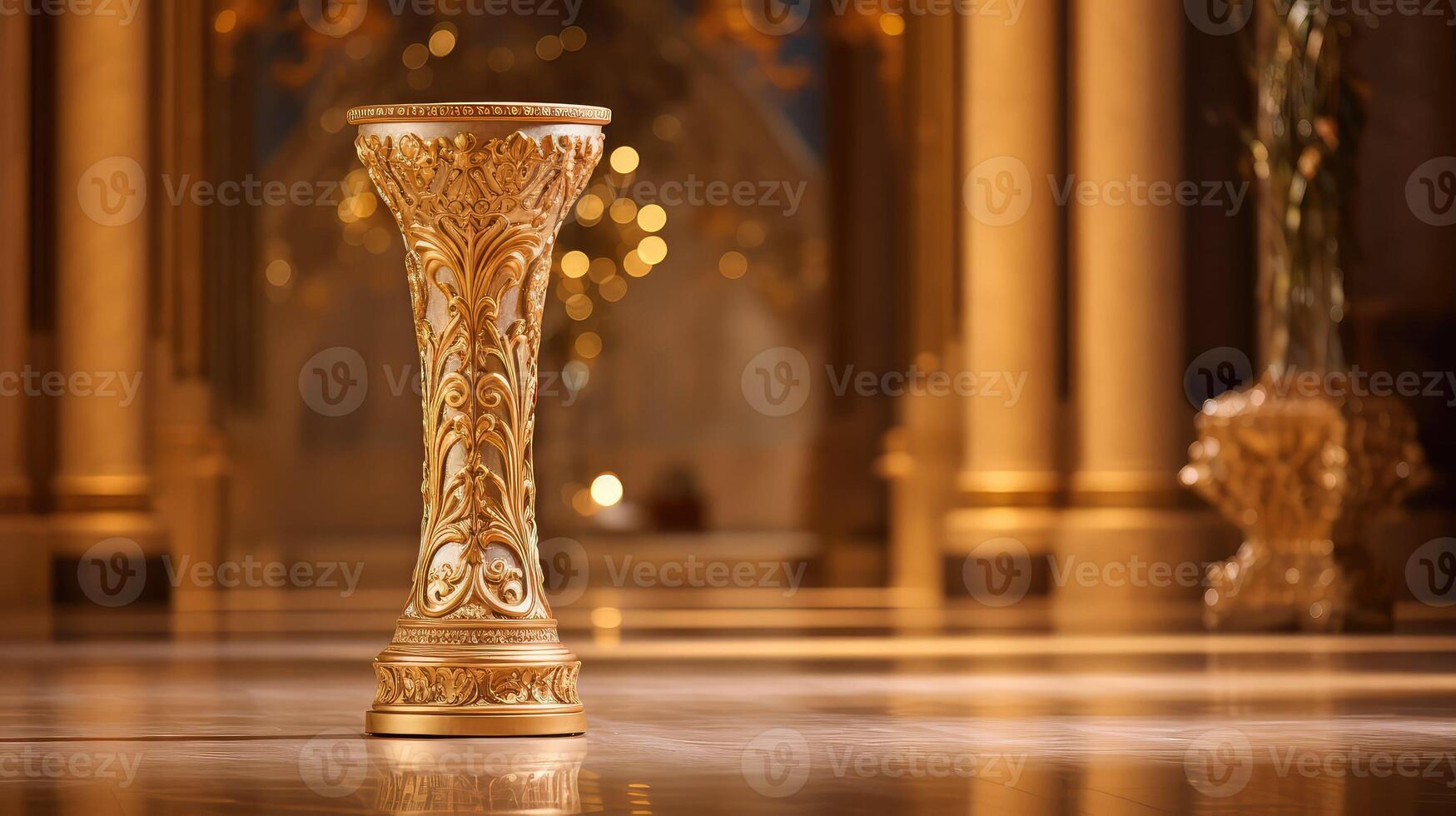 elegance gold pedestal photo