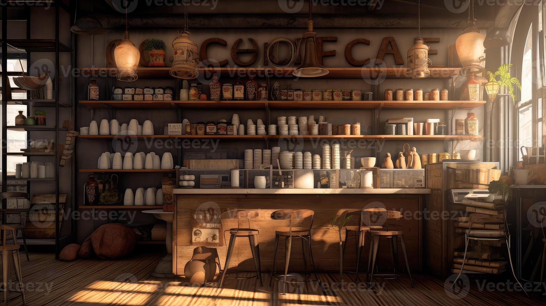 latte coffee words photo