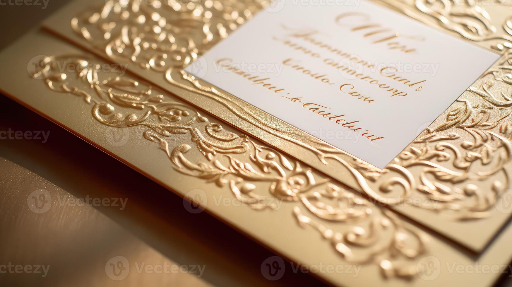 invitation fonts gold photo