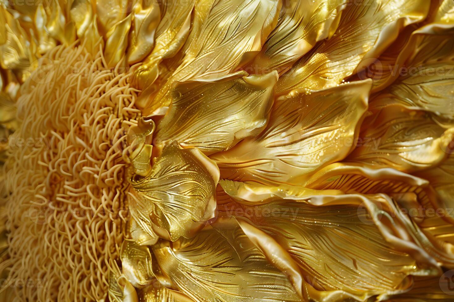 A close up of a golden flower photo
