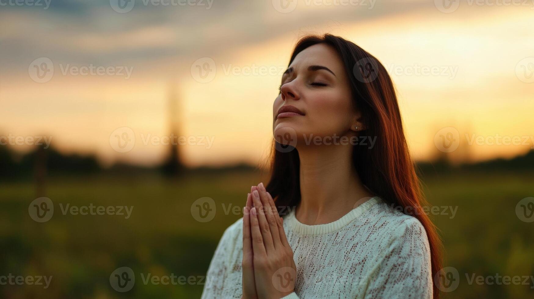 woman hands praying to god with the bible. Woman Pray for God blessing to wishing have a better life. begging for forgiveness and believe in goodness. Christian life photo