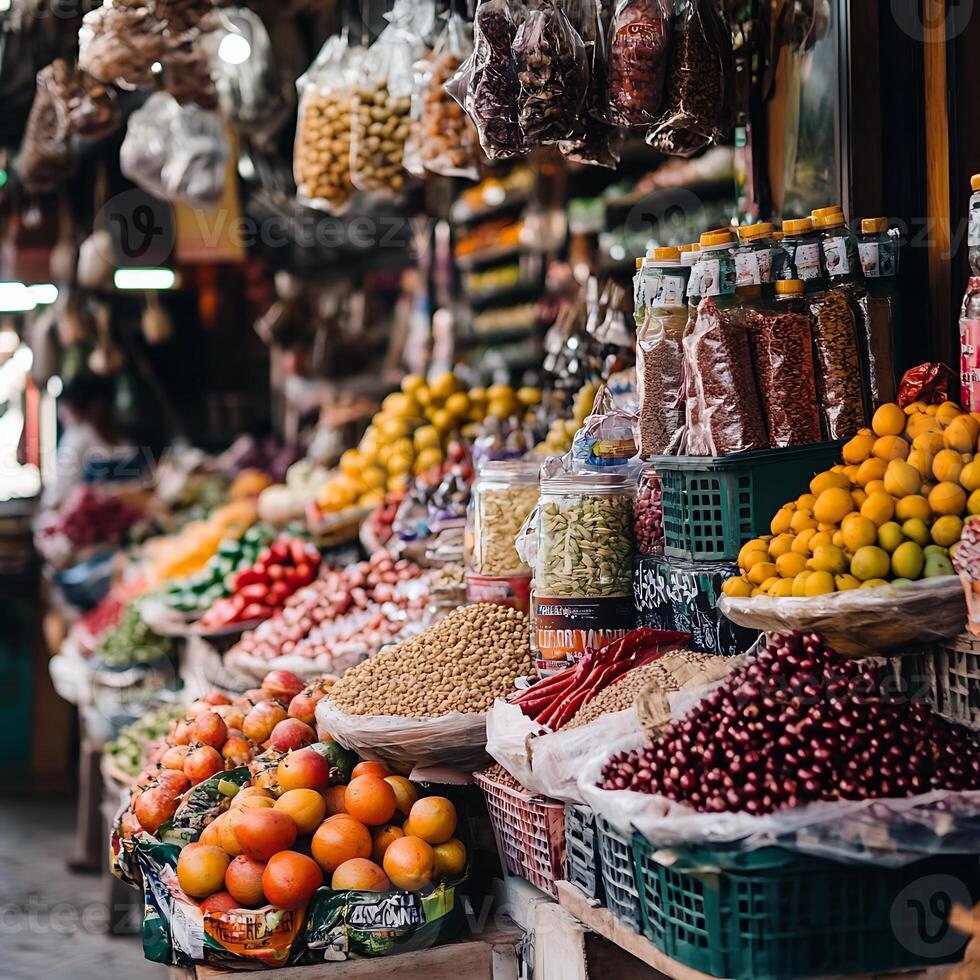 A fruit and vegetable stand photo