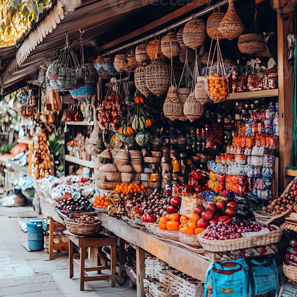 A fruit stand with lots of fruit and vegetables photo