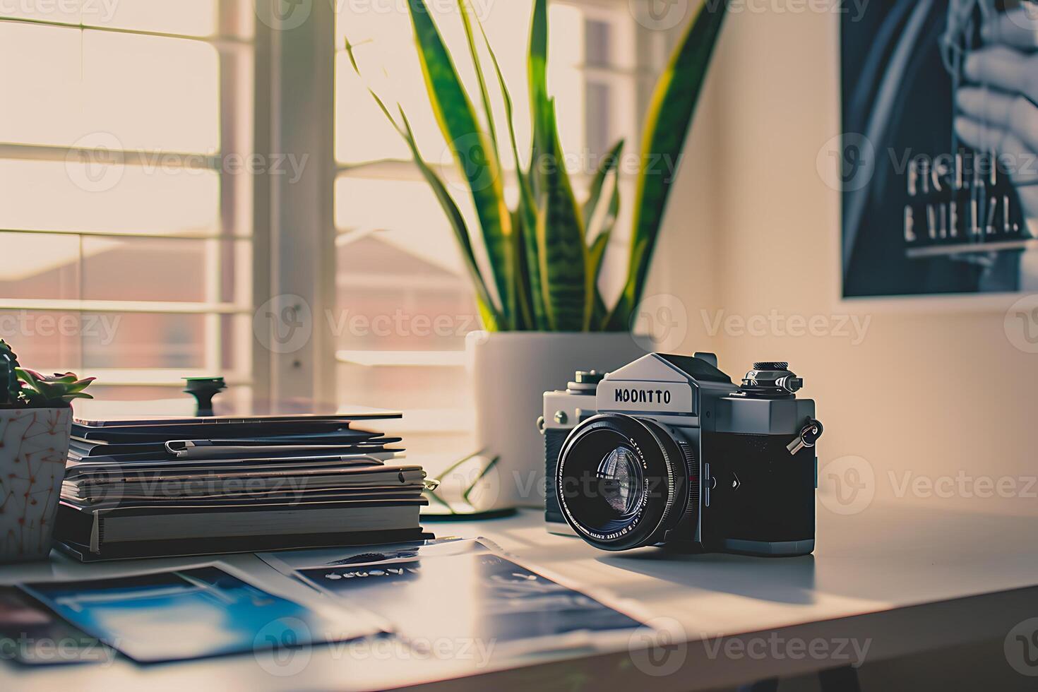 A camera on a desk photo