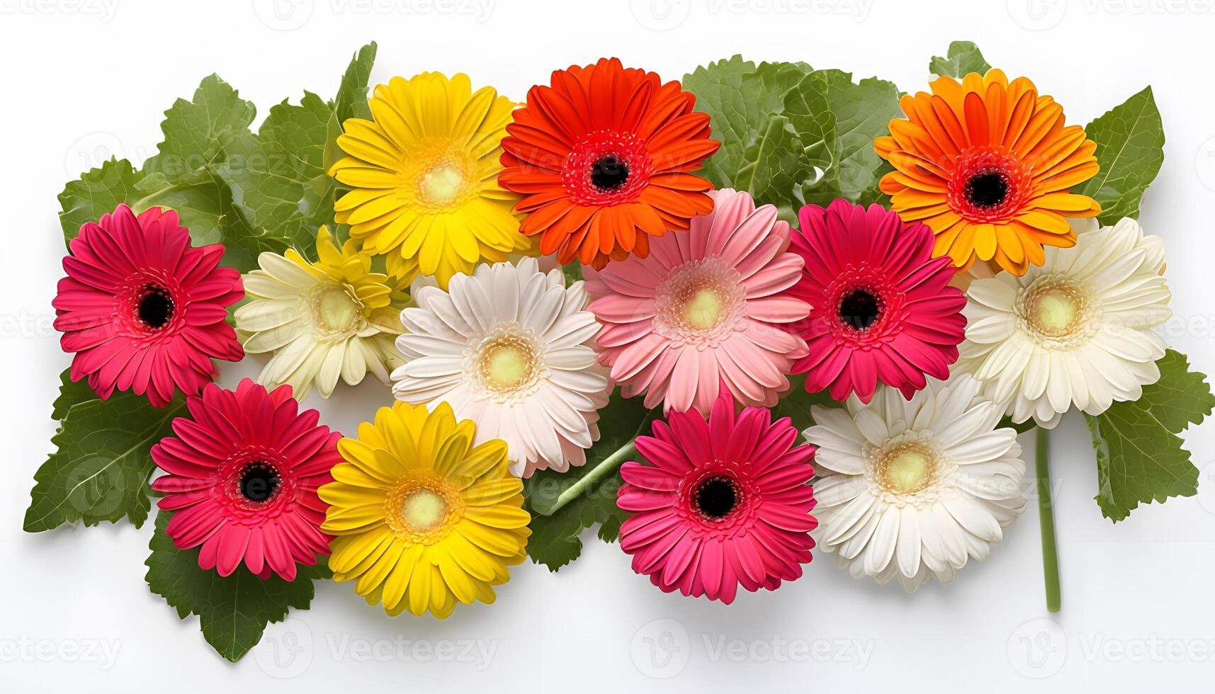A bunch of flowers on a white surface photo