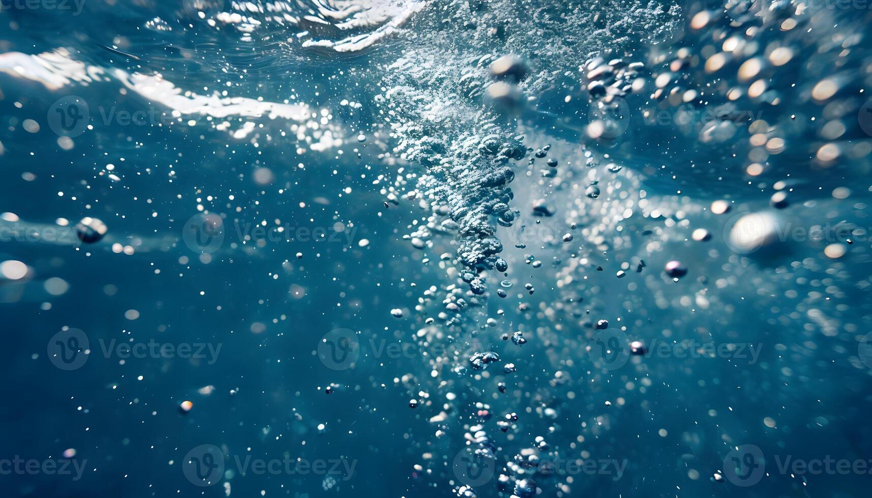 A close up view of bubbles in the water photo