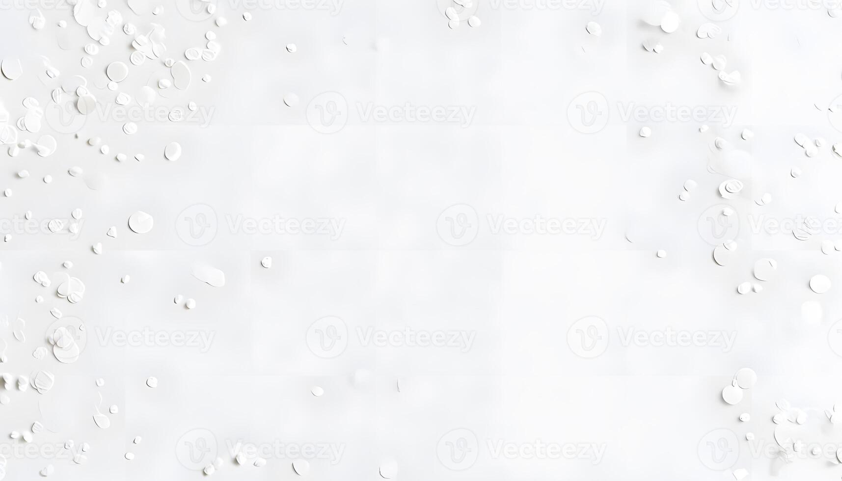 A white background with bubbles and water droplets photo