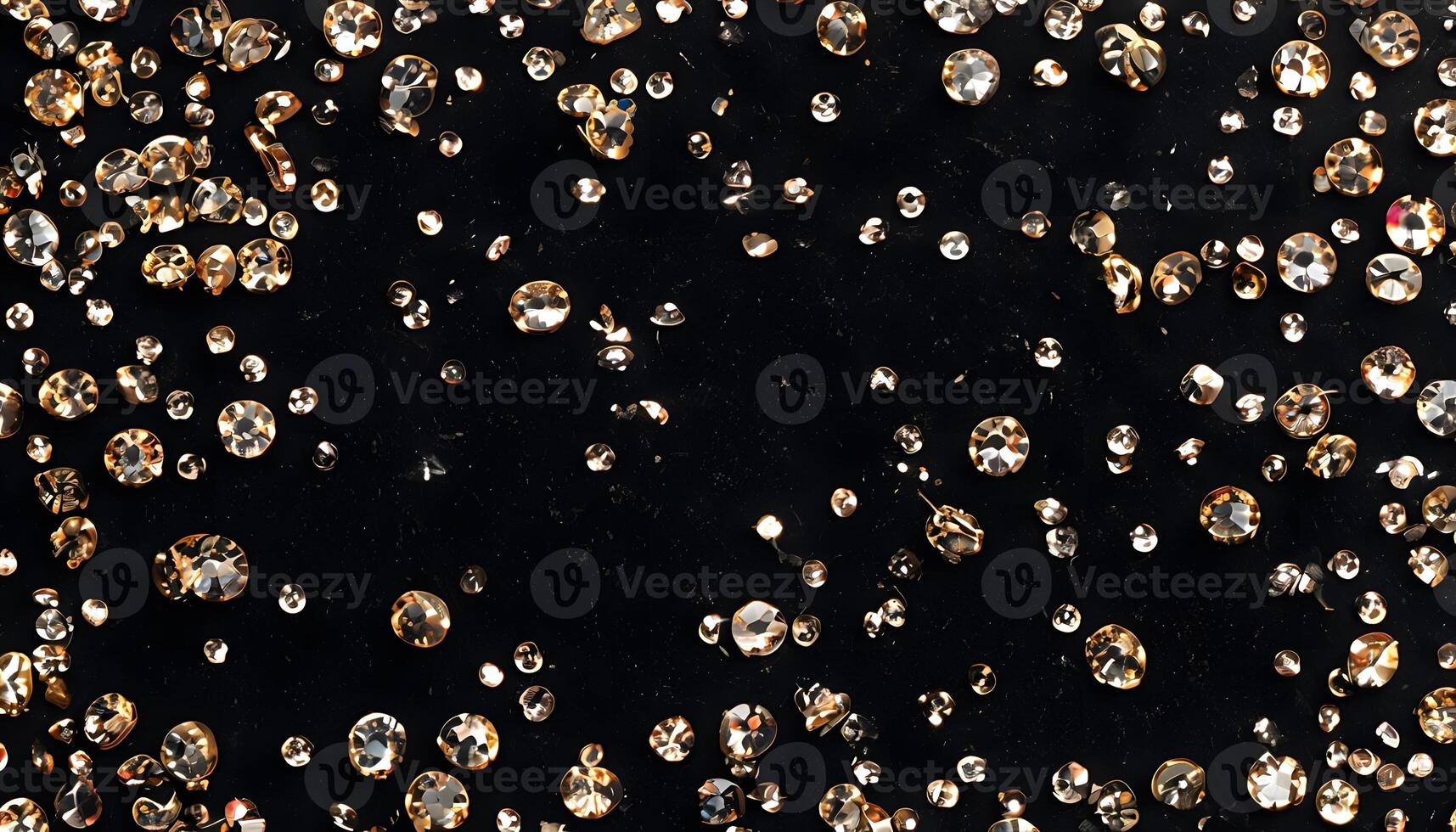 Golden glitter background with diamonds photo