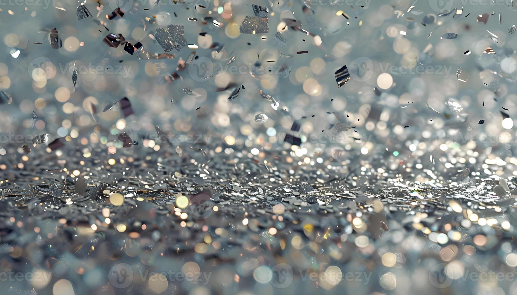 A close up of confetti falling from the sky photo