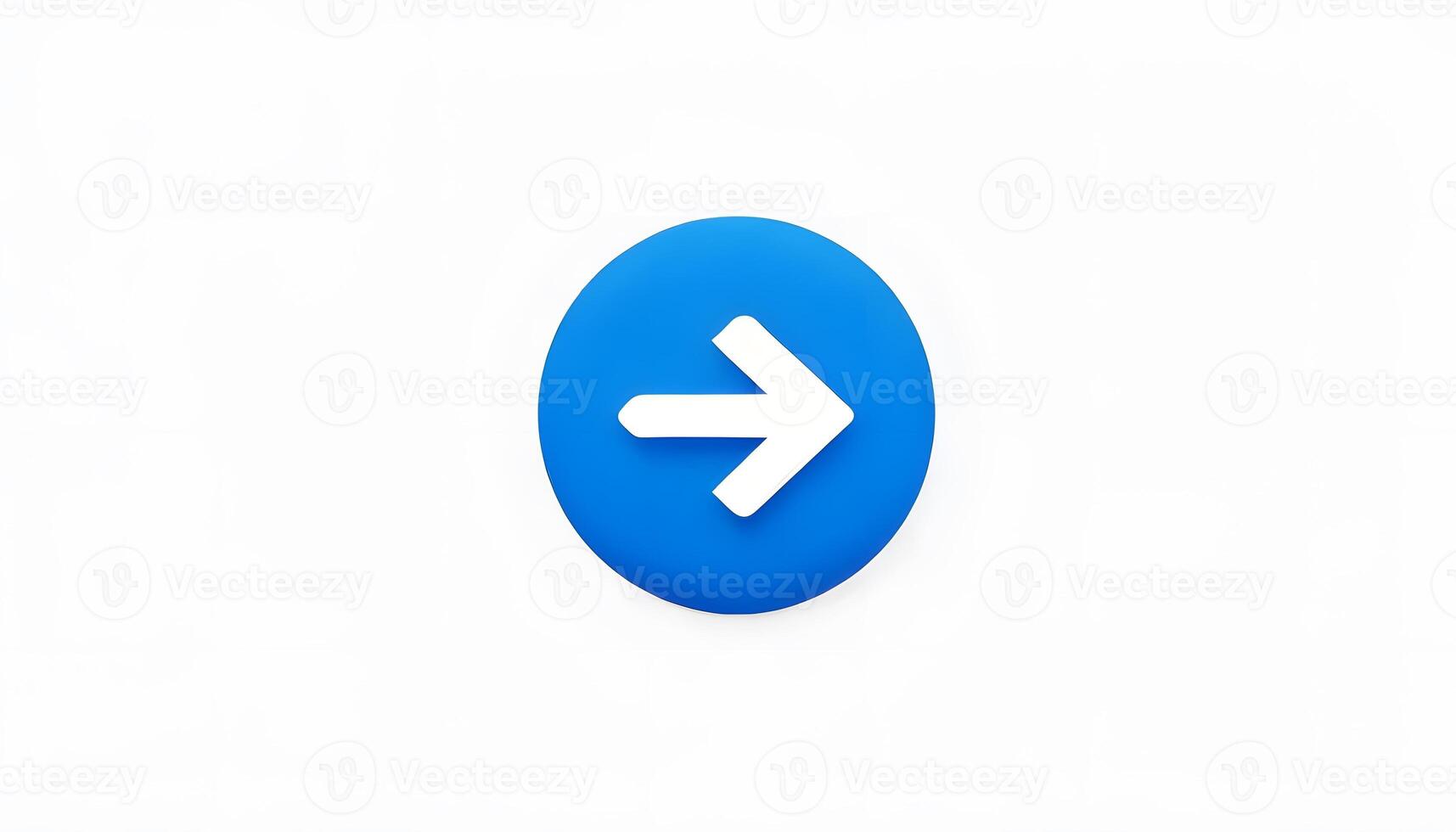 A blue arrow pointing in the air on a white background photo