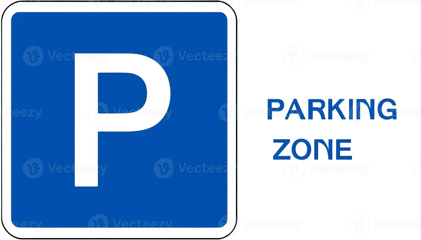 A parking sign with the words parking zone photo