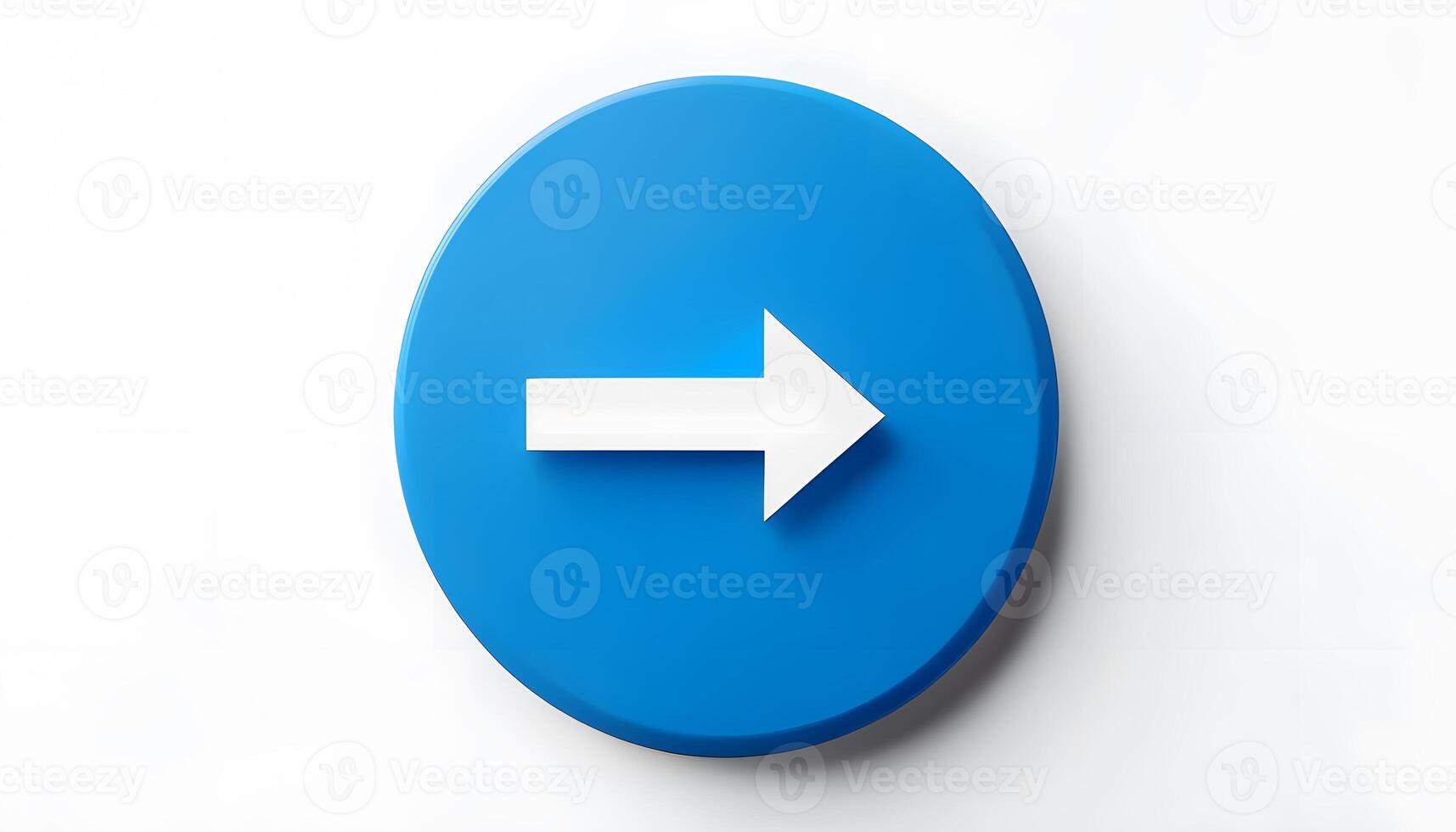 Blue button with arrow pointing to the right photo