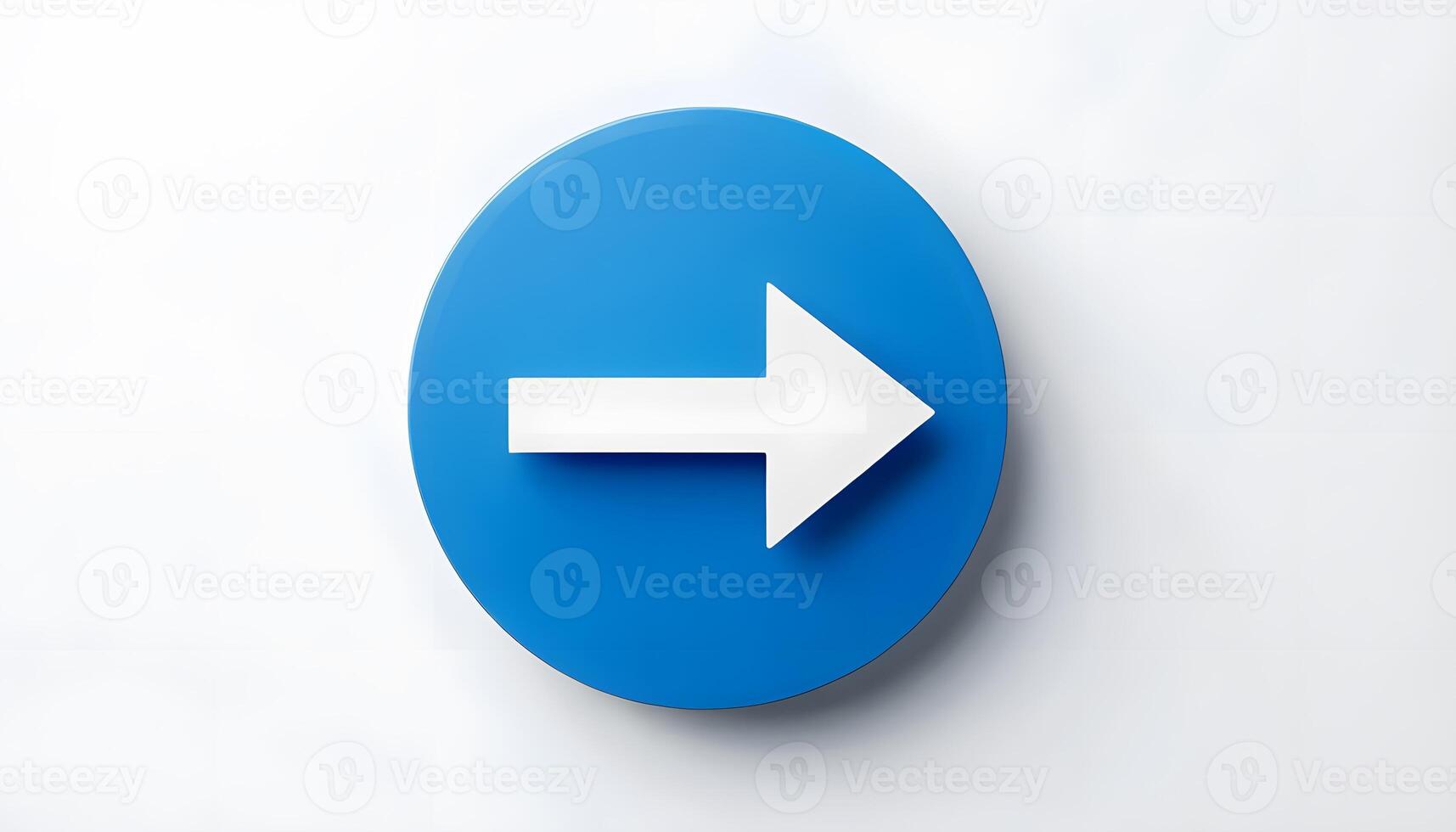 Blue arrow pointing to the right direction photo