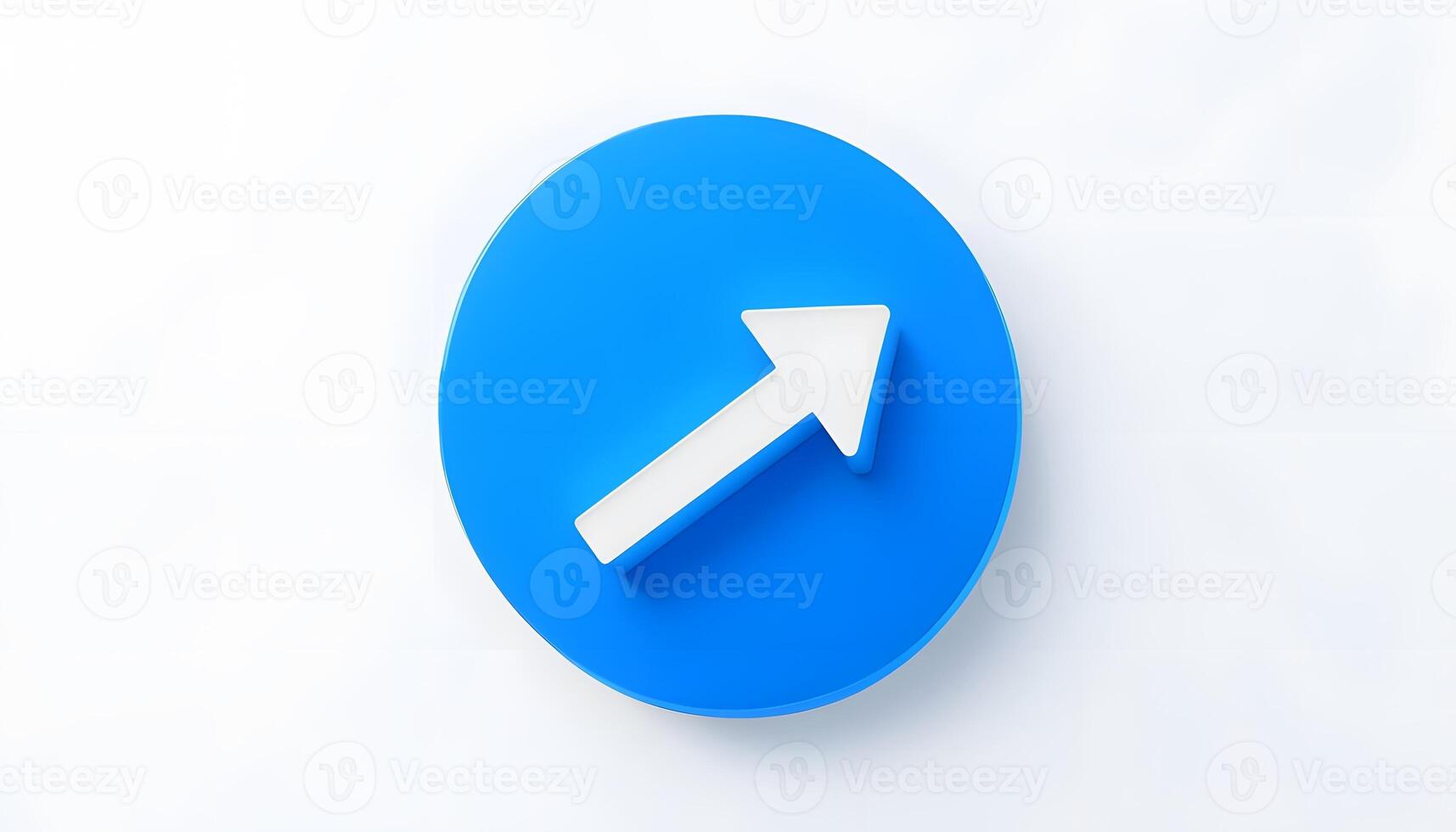 A blue button with an arrow pointing up photo
