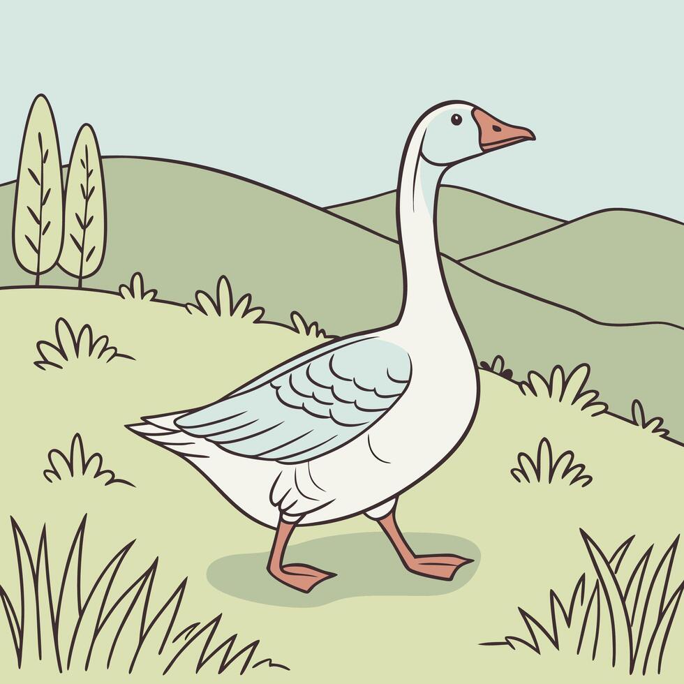 The illustration of goose bird vector