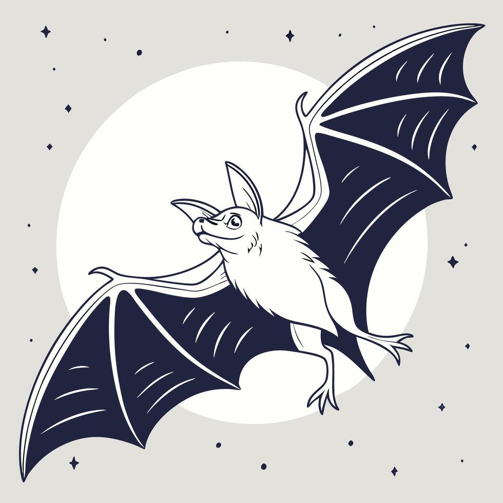 The illustration of bat bird vector