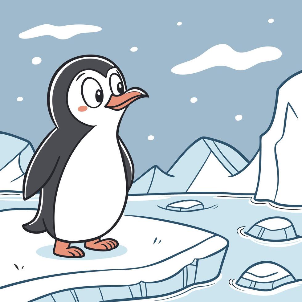 The illustration of penguin bird vector