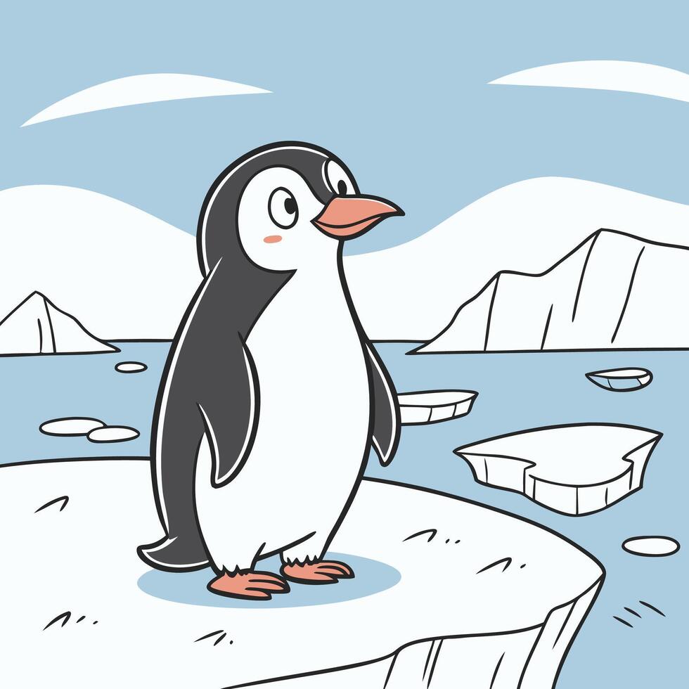 Illustration of penguin bird vector