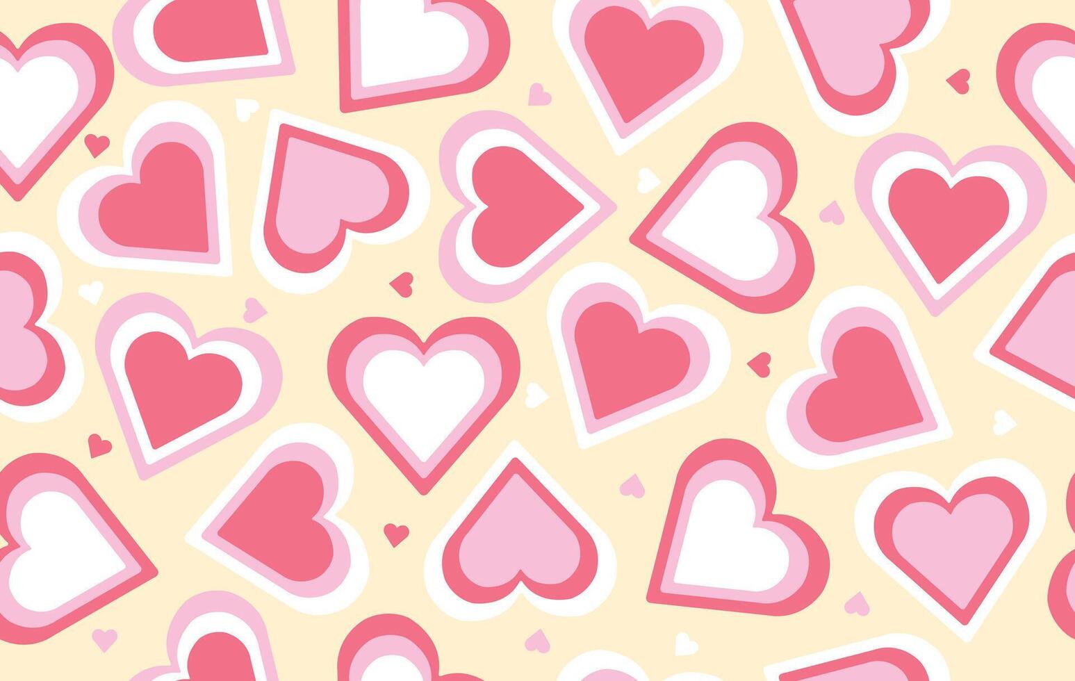 Valentine pattern seamless fabric Valentine day. heart pattern on yellow background. Designed for background ,wallpaper ,valentine pattern ,wrapping paper ,couple ,fabric ,anniversary ,sweetheart vector