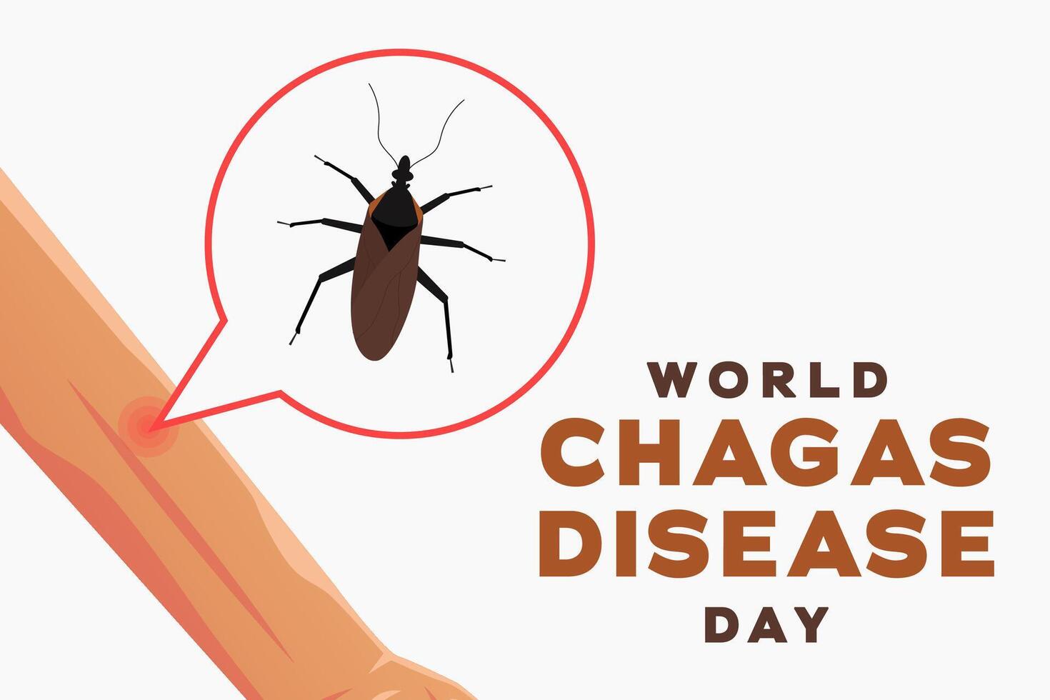 world chagas disease day background illustration in flat design vector