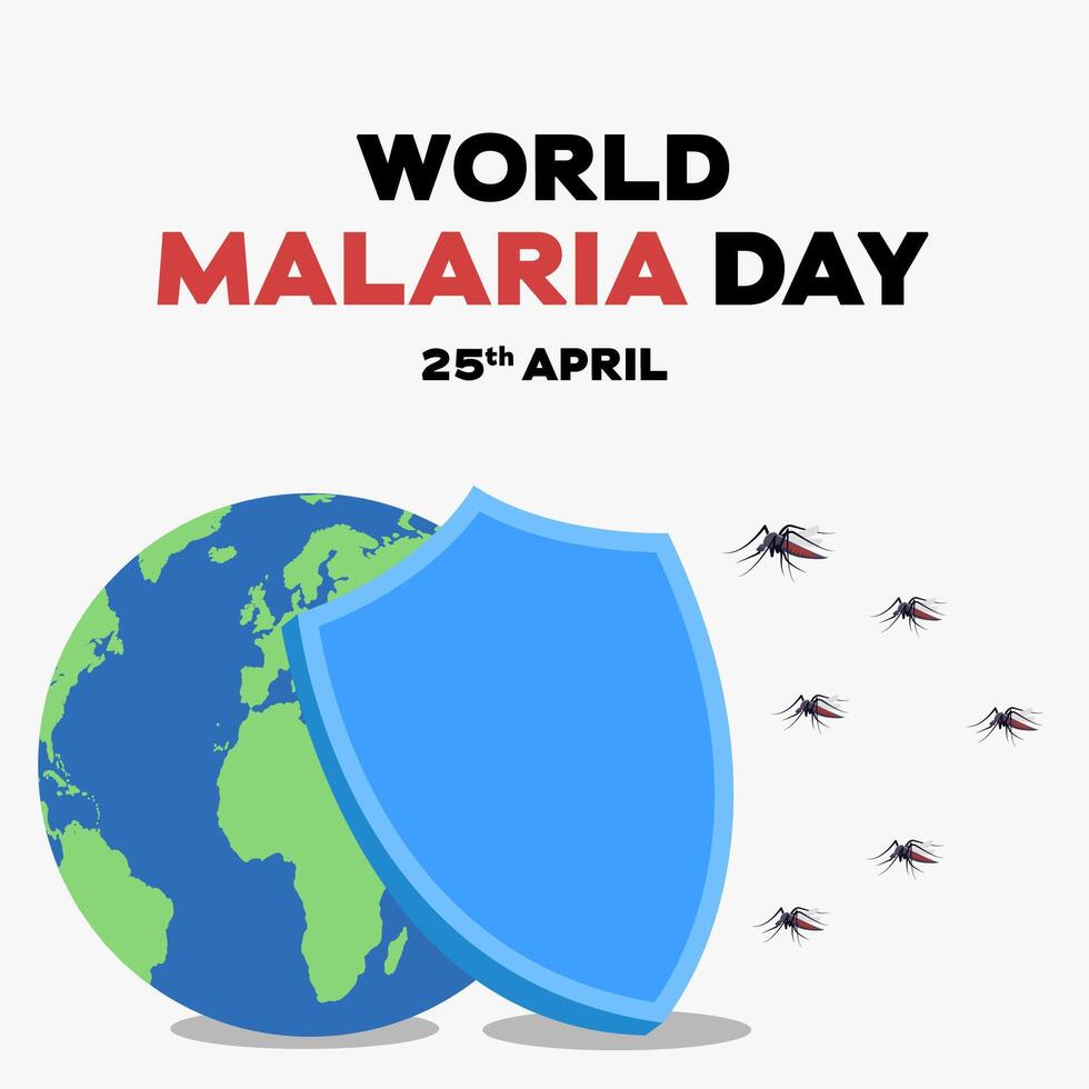 illustration design for world malaria day in flat style vector