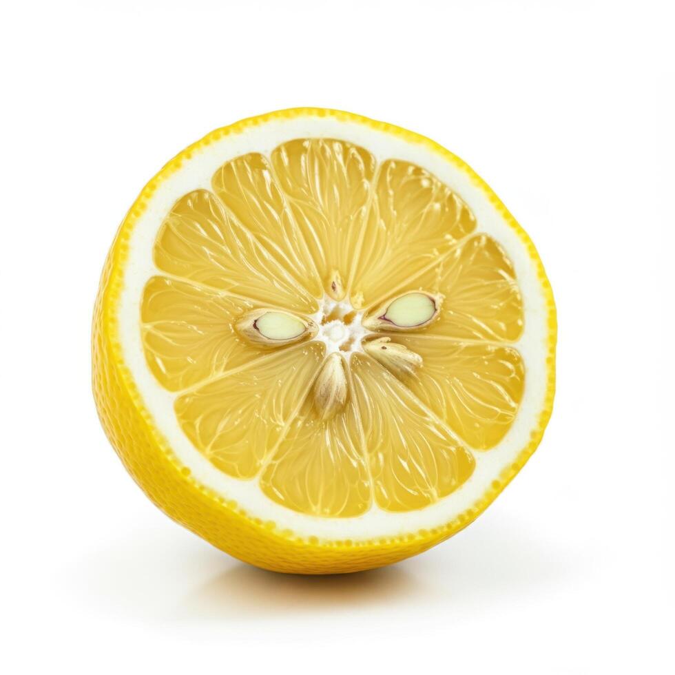 Energetic half slice lemon ideal for vibrant and lively themes photo