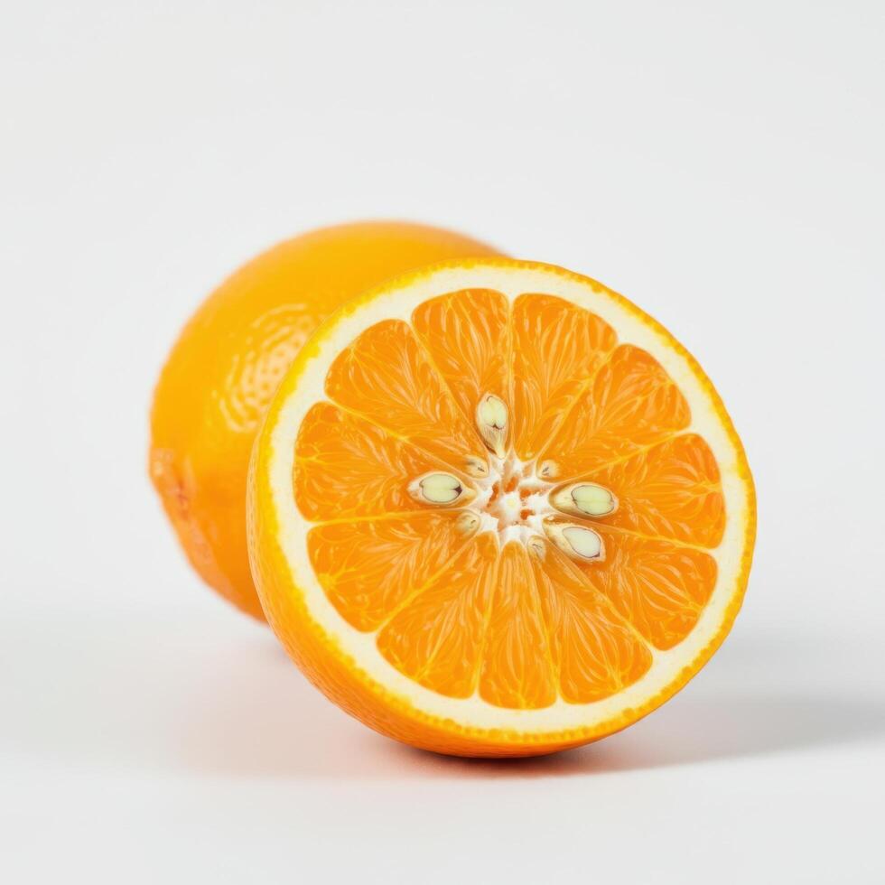 Whole fresh lemon isolated on white background citrus fruit photography photo