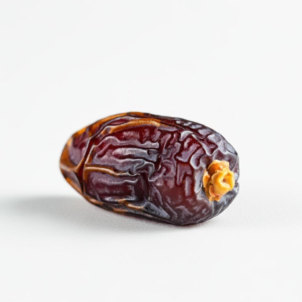 Sumptuous fresh whole dates fruit styled on white background for indulgent holiday spreads photo