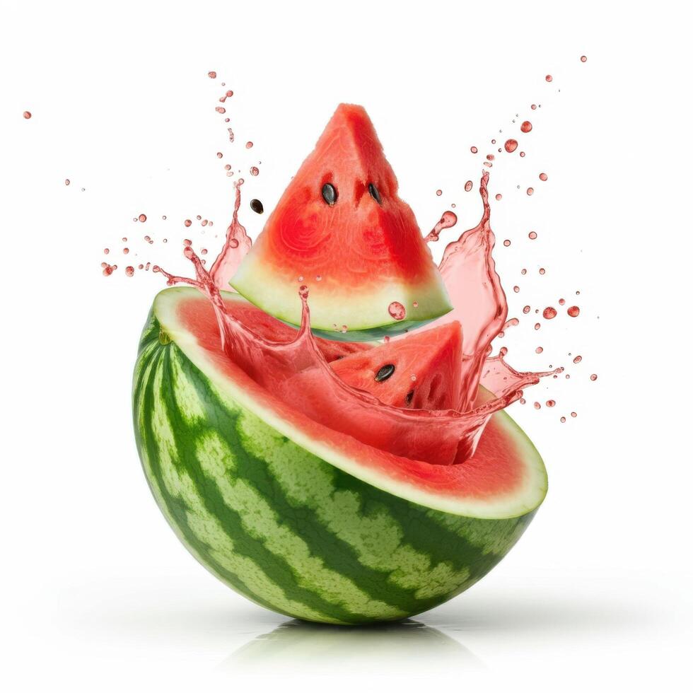 Half a Watermelon, Fresh and Bursting with Juicy Seeds photo