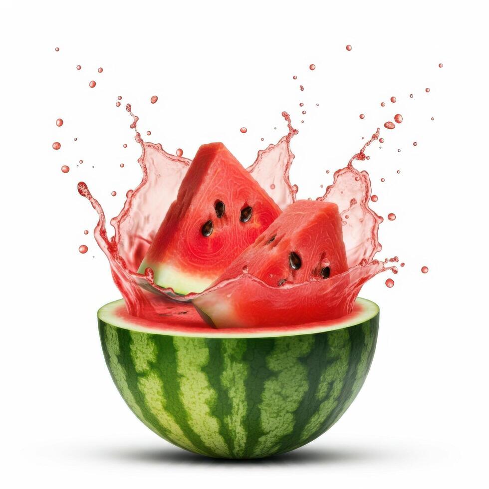Juicy Watermelon Half, Filled with Seed-Filled Refreshment photo