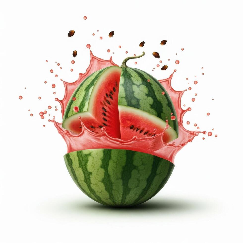 Juicy Watermelon Half, Seed-Filled and Refreshing photo
