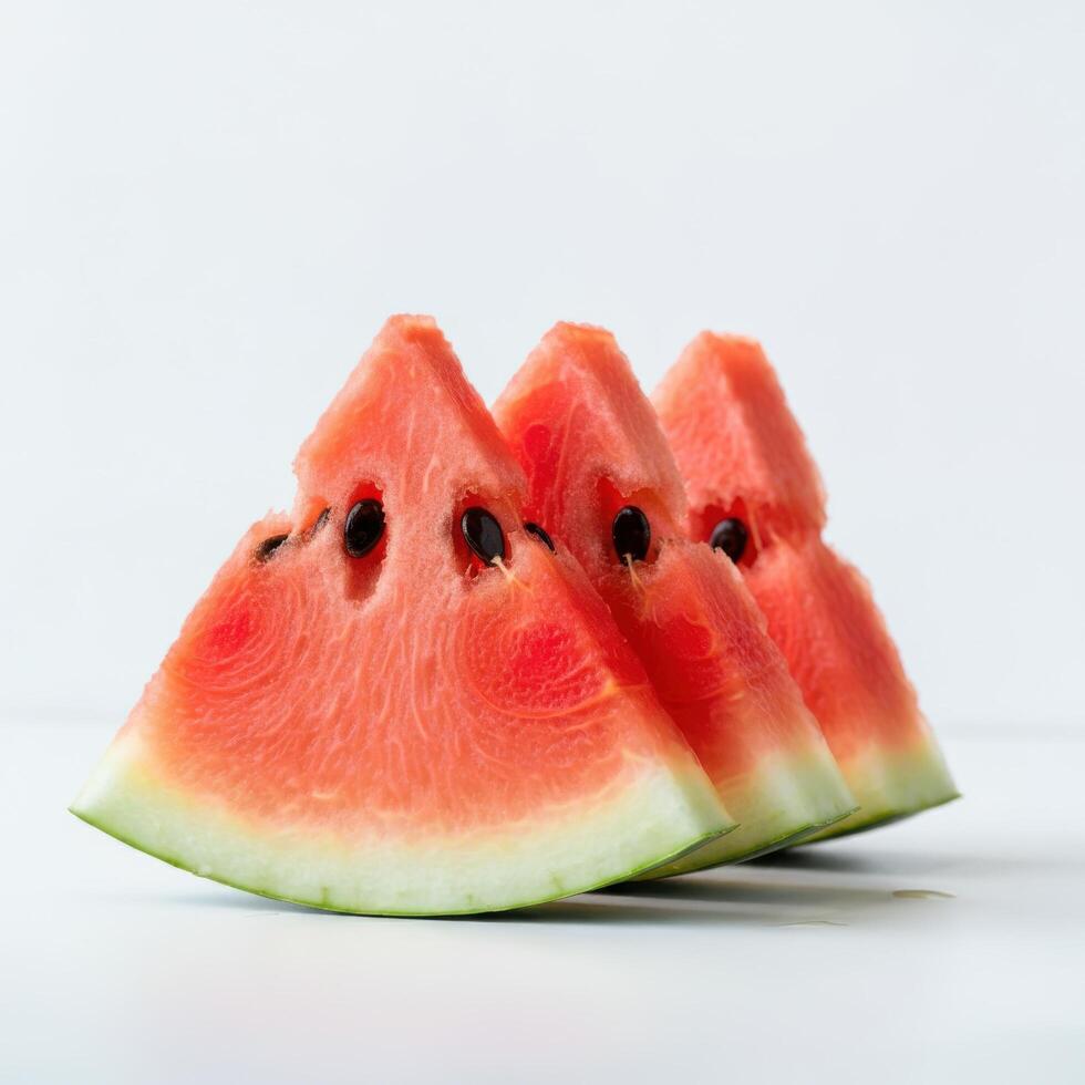 Fresh Watermelon Slices Arranged to Enjoy, Ready to Eat, Healthy photo