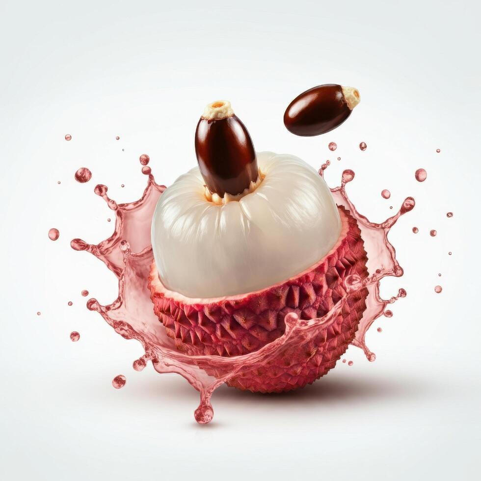 Fresh Lychee Exploding with Luscious Juices photo