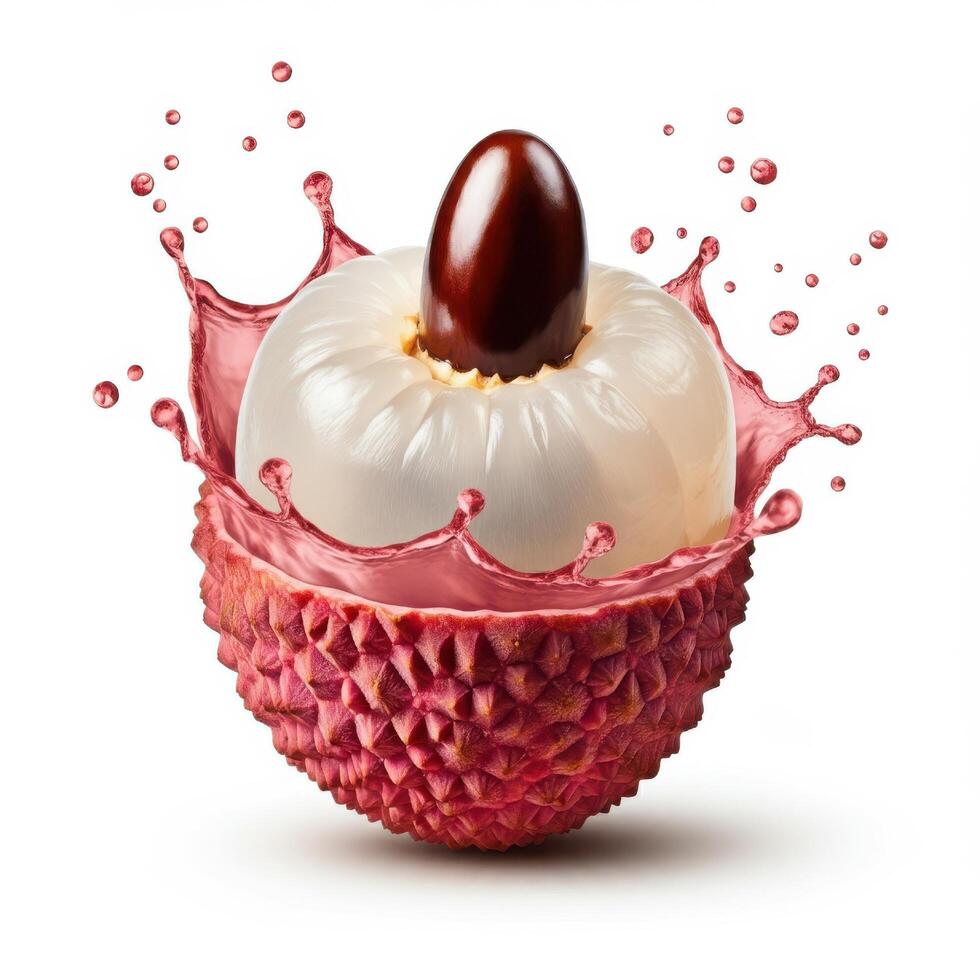 Fresh Lychee Juices Splashing Everywhere photo